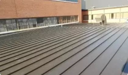 Metal commercial roof