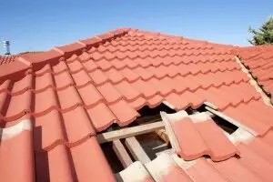 Red tile roof