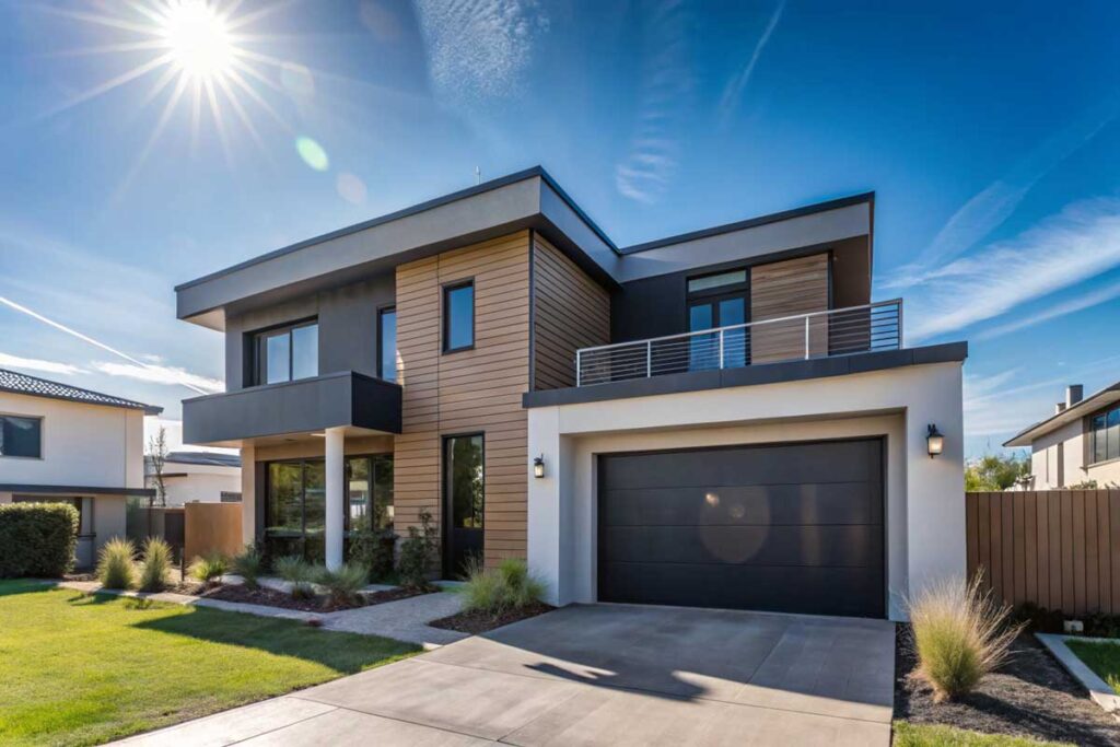 A modern flat roof